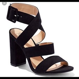 NY&co faux suede strappy heel